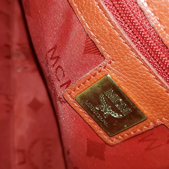 MCM AUTH. HOBO Rare(Germany) GENUINE LEATHER SHOULDER BAG